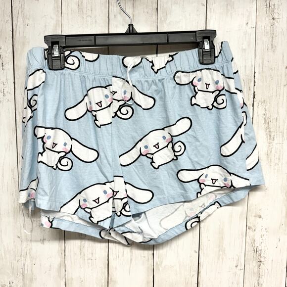 Hello Kitty And Friends Shorts Women Size Medium Light Blue Printed Lounge Comfy - Picture 1 of 5